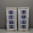 8x20 Picture Frame Set of 2, Distressed White Wood Frame with Tempered Glass Collage Frame, Display Pictures Four 4x6 With Mat or 8 x 20 Without Mat - Horizontal or Vertical Wall Mounting