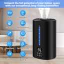 Coolfiqu 6L Humidifiers for Bedroom Large Room Home,Cool and Warm Humidifier for Baby and Plants Hot Mist Top Fill Desk Humidifier Oil Diffuser,Quiet,Auto Mode,360Nozzle-Midnight Black(2026 Upgraded)
