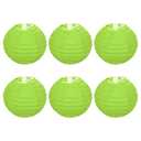 PATIKIL 4 Inch Paper Lanterns, 6 Pack Round Folding Hanging Lamp Shade for Wedding Home Party Festival Celebration, Green