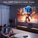 GOnavidio 17.6" Portable Blu-ray DVD Player with 15.4" Large Screen, HDMI in/Out, Sync Screen, 4000mAh Rechargeable Battery, 1080P MP4 MKV Video, Surround Audio, USB/TF Card(Includes HDMI Cable)