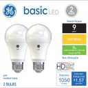 GE Basic LED Light Bulbs, 75 Watt, Soft White, A19 (2 Pack)