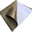 39''x23'' Titanium Adhesive Backed exhaust heat shield for wall behind grill 2500 Degrees High Temp Protection Material Thermal Barrier Blanket Mat