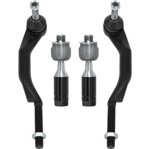4Pcs Front Inner Outer Tie Rod Ends Kit Compatible With 2003-2009 Chevy SSR Trailblazer GMC Envoy Buick Rainier Saab 9-7x Isuzu Ascender, ES3676 ES3675 EV80965