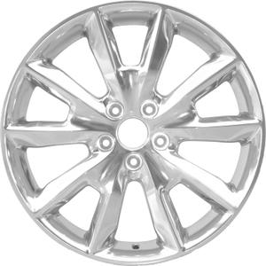 New Single 18x7 Inch 18 Inch 18" Premium Aluminum Alloy Wheel Rim Fits for Jeep Cherokee 2014 2015 2016 2017 2018, OE Direct Fit Replacement Rim, ALY09132A80N, Polished Silver