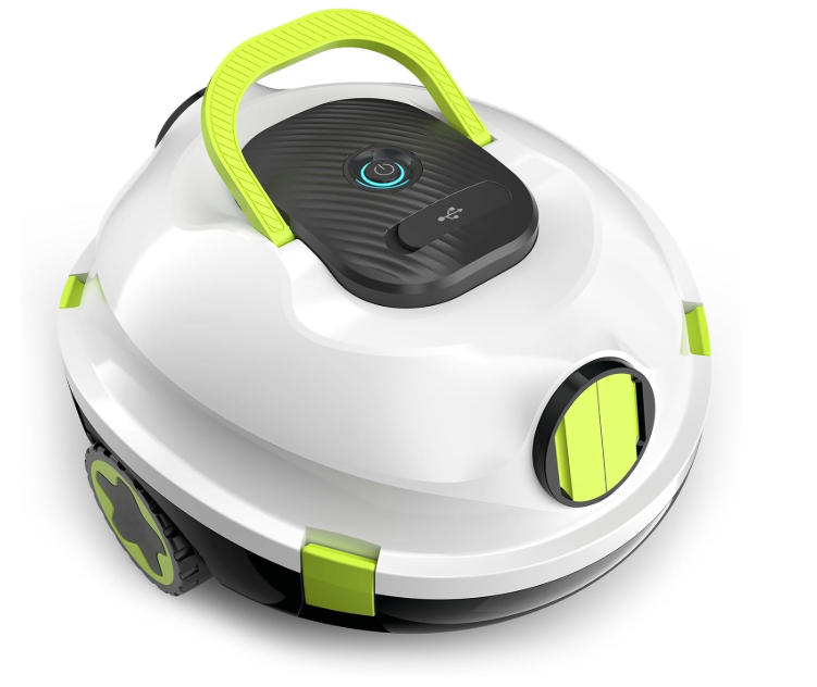 Y20 Robotic Pool Cleaner, Cordless Pool Vacuum for Above Ground & Inground Flat Pools with Dual Motors, 130 Min Runtime, Auto-Parking, Powerful Pool Vacuum Robot for Up to 1200 Sq.Ft