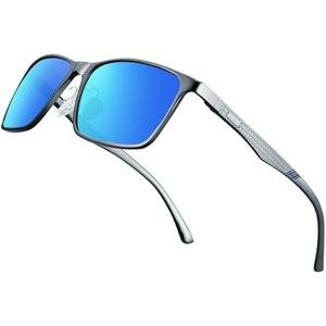 BIRCEN Polarized Mens Sunglasses for Driving: UV Protection Al-Mg Metal Sunglasses Lightweight Shades for Fishing Travel Golf