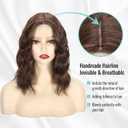 Kintama Brown Hair Topper for Women with Bangs - Clip-in Hair Piece for Thinning Hair - Volumizing Topper Wiglet for Instant Volume & Natural Look