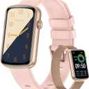 Fitness Tracker, Fitness Watches for Women Men with Heart Rate Monitor Blood Oxygen Sleep Tracker Pedometer, 1.47" Smart Watch Step Calorie Counter for Android iOS IP68 Waterproof (Pink)