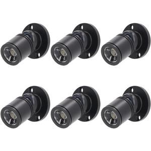 Dimmable 12V LED Mini Spotlights for Display - 1.5W Neutral 4500K, Small Spotlights for Displays with Dimmer, Black - Set of 6