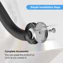 32 Inch Black Shower Grab Bars, 1.25" Diameter 2 Pack Handrails
