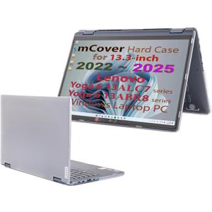 mCover case ONLY Compatible for 2022-2024 13.3" Lenovo Yoga 6 13ABR8 | 13ALC7 Series 2-in-1 Windows Notebook Computers (NOT Fitting Any Other Models)- Clear