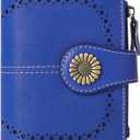 SENDEFN Small Womens Wallet Leather Bifold Card Holder RFID Blocking with Zipper Coin Pocket