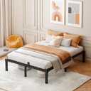 Queen Bed Frame,14 Inch Heavy Duty Metal Platform Bed Frame Queen Size Support Up to 3500 lbs,No Box Spring Needed,Headboard Holes,Steel Slat Support,Noise Free,Easy Assembly
