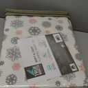 True North by Sleep Philosophy Cozy Flannel Warm 100% Cotton Sheet - Novelty Print Animals Stars Cute Ultra Soft Cold Weather Bedding Set, Twin XL, Pink/Grey Snowflakes 3 Piece