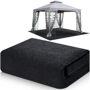 Drydiet 11x11ft Outdoor Gazebo Mat Waterproof Tent Rugs Foldable Portable Floor Blanket for Gazebo Picnic Hiking Lawn Outdoor Supplies Garden