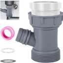 Dishwasher Drain Hose Adapter  Universal Sink Hose Adapter, Fits 1-1/2" & 1-1/4" Drain Pipes, Kitchen Sink Drain Pipe Kit, Perfect for Dishwasher & Sink Drain Installation