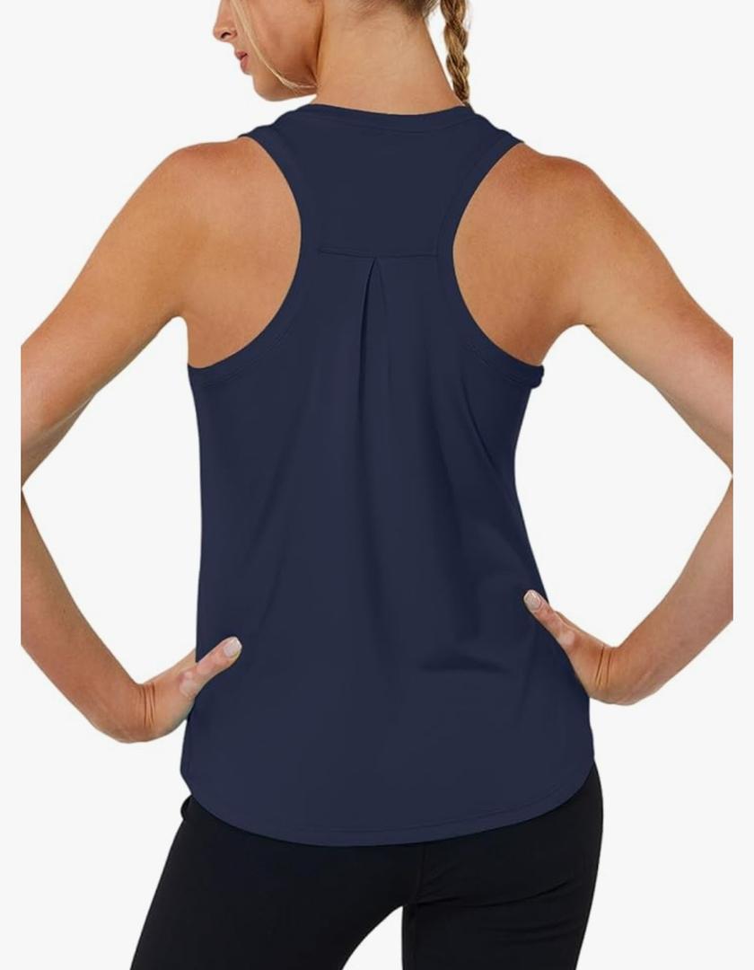 Workout Tank Tops for Women Racerback Tops Sleeveless Running Shirts Loose Fit Athletic Gym Quick Dry Exercise, M