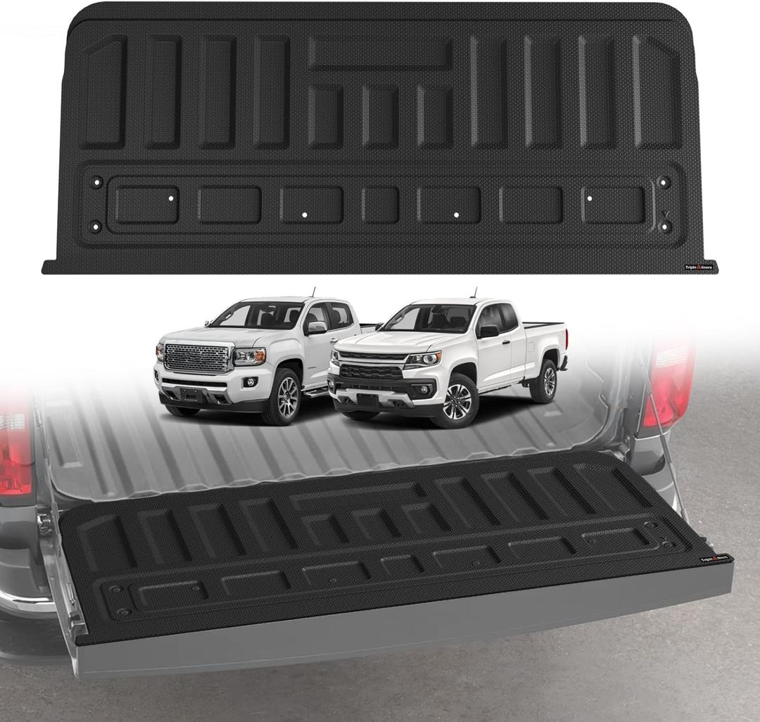 TripleAliners Truck Mat Compatible with 2015-2022 Chevy Colorado & GMC Canyon Tailgate Accessories, Tailgate Mat Custom Fit All Weather Protection Pickup Liner, Won't Fit Drop-in Liners