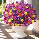 Yastouay Artificial Flowers for Outdoors, 14 Bundles UV Resistant Artificial Outdoor Flowers, Realistic Fake Outdoor Flowers Plant Faux Flowers for Outdoor Planters Front Porch Patio Window Box