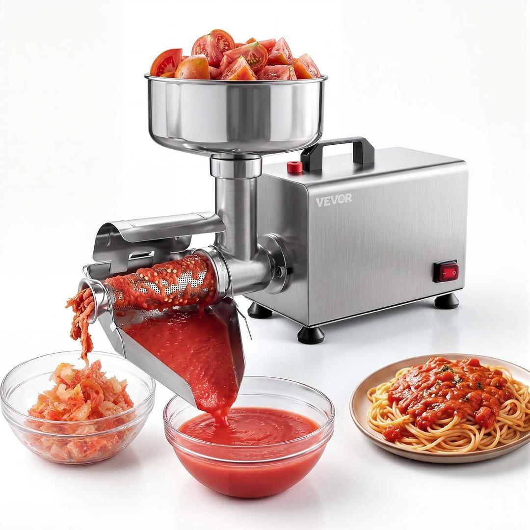 VEVOR Electric Tomato Strainer 370W Food Mill and Sauce Maker 200 lbs/H