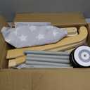 Asweets 2 in 1 Wooden Baby Walker Push and Pull Doll Stroller, Shopping Cart Learning Walker for Boys and Girls, Sit Stand Learning Toddler Toy (Grey)