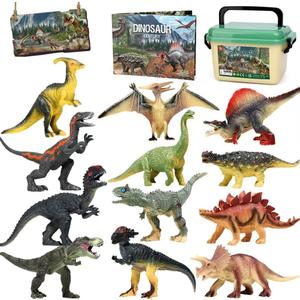 FRUSE Jurassic Dinosaur Toys,12 PCS Realistic Dino Figurines,Educational Dino Figure Playset with Information Dino Book,Dinosaur Toys for Kids 3-5