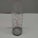 Reusable Clear Water Bottle with Stainless Steel Cap Leakproof BPA-Free Plastic Drink Bottle with Modern Doodle Design Lightweight Travel Sports Bottle