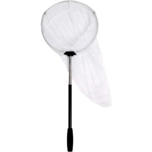 RESTCLOUD Insect and Butterfly Net with 12" Ring, 24" Net Depth, Handle Extends to 59 Inches (10" Ring, 48" Handle)