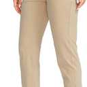 YYV Women's Golf Pants Stretch Work Ankle Pants High Waist Dress Pants with Pockets for Yoga Business Travel Casual (Beige, XXL)