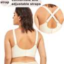 PRETTYWELL Front Closure Bras for Women no Underwire Padded Wireless Comfort Full Coverage Bra with Support Mastectomy Bra (L)