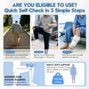 Hands Free Knee Crutch with 4-Prong Stable Base, Lightweight Aluminum Leg Support for Foot & Ankle Surgery Recovery, Left or Right Leg Walker Alternative with Replacement Pad Set,