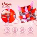 Valentine Bottle Ring Toss Game for Kids Party Activity, Indoor/Outdoor Backyard Yard Carnival Game, Classroom Valentine's Party Games for Kids and Adults Party Supplies by 4E's Novelty, Red, Pink