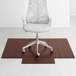 Anji Mountain Office Chairmat Thickest & Sturdy Bamboo Chairmats Highly Premium Quality Anti-Slip Heavy Duty For Multi-Purpose Hardwood Floor Office & Home Floor Protector Office Chair mat-8mm Thick (55" x 57", Dark Cherry)