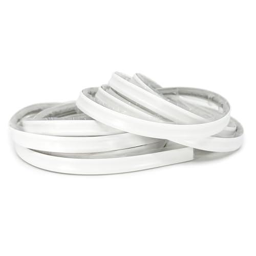 InstaTrim New & Improved Self-Adhesive Caulk Trim, 1/2" x 10', 2-Pack, Flexible, Waterproof, Stain Resistant for Bathroom, Floors, Walls, DIY Project, White