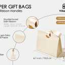 Vitalizart Paper Gift Bags With Ribbon Handles Set of 10 Assorted Colors Bulk Reusable For Gift Wrap Girls Kids Birthday Bridal Shower Party Favors Goodie Bags Candy Christmas 6.1"x2.95"x5.71" Mini