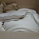 Bedsure Oversized Queen Comforter Set Beige - Bed in a Bag Bedding Set 7 Pieces, GentleSoft Pintuck Bed Set Gift for Family, All Season Down Alternative Comforter with Sheets, Pillowcases & Shams