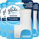 Glade PlugIns Air Freshener Warmer, Scented and Essential Oils for Home and Bathroom, Up to 50 Days on Low Setting, 4 Packs