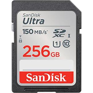 SanDisk 256GB Ultra SDXC UHS-I Memory Card - Up to 150MB/s, C10, U1, Full HD, SD Card - SDSDUNC-256G-GN6IN Two Pack