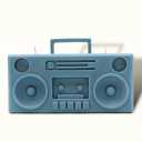 Boom Box Candle, Set of 3, Blue