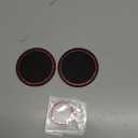 2PCS Bling Car Cup Holder Coaster with 1PC Start Stop Button Cover, Universal 2.72" Anti-Slip Silicone Auto Coaster Pad Decoration, Shiny Rhinestone Car Ornament Accessories (Red)