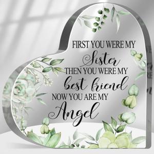 Sympathy Gifts for Loss of Sister, Memorial Gifts for Friends Women Female, In Memory of Sister Plaque, Bereavement Condolences Grief Gifts, Funeral Remembrance Decor Ornament Sign