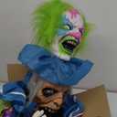 Halloween Decor 6ft Animated Double Head Lighting Clown