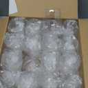 FOCUSLINE 32 Pack Plastic Wine Glasses Stemless, 12 Oz Crystal Clear Disposable Wine Cups, Reusable Plastic Wine Glasses for Parties Weddings, Shatterproof Recyclable and BPA-Free