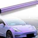 Glossy Chameleon Charming Purple to Vintage Gray Car Vinyl Wrap Film Self-Repairing Car Protective Film Color Change DIY Vehicle Vinyl Film, 59.84" x 29.52"