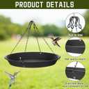 Briwooody 2 Sets 12.8'' Bird Seed Catcher Tray Platform Bird Feeder Large Hanging Tray Fits Most Feeders Catches Most Falling Seed and Husk Outdoor Yard Garden Backyard for Attracting Birds, Black