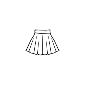 Belle Pique Skirt Black 2XL