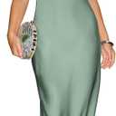 RIHOAS Midi Cocktail Dresses for Women Wedding Guest V Neck Ruffle Spring Summer A Line Formal Dress Flowy Party Gown Wedding (Green, M)