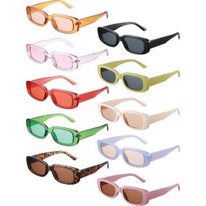 Frienda Retro Rectangle Sunglasses for Women 90s Glasses Y2k Sun Glasses Square Frame UV Protection