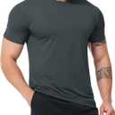 Mens Shirts 3 Pack Dry Fit Tech Moisture Wicking Performance Quick Dry Elastic Athletic Crew Short Sleeve T Shirts (M)