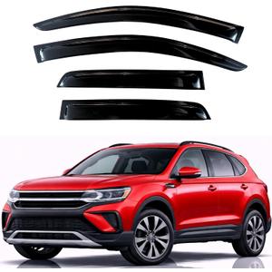 KPY Rain Guards Fit for 2021-2026 Volkswagen Taos, Out-Channel Window Visors Vent Wind Deflectors 4PC, Car Accessories for 21-26 VW Taos